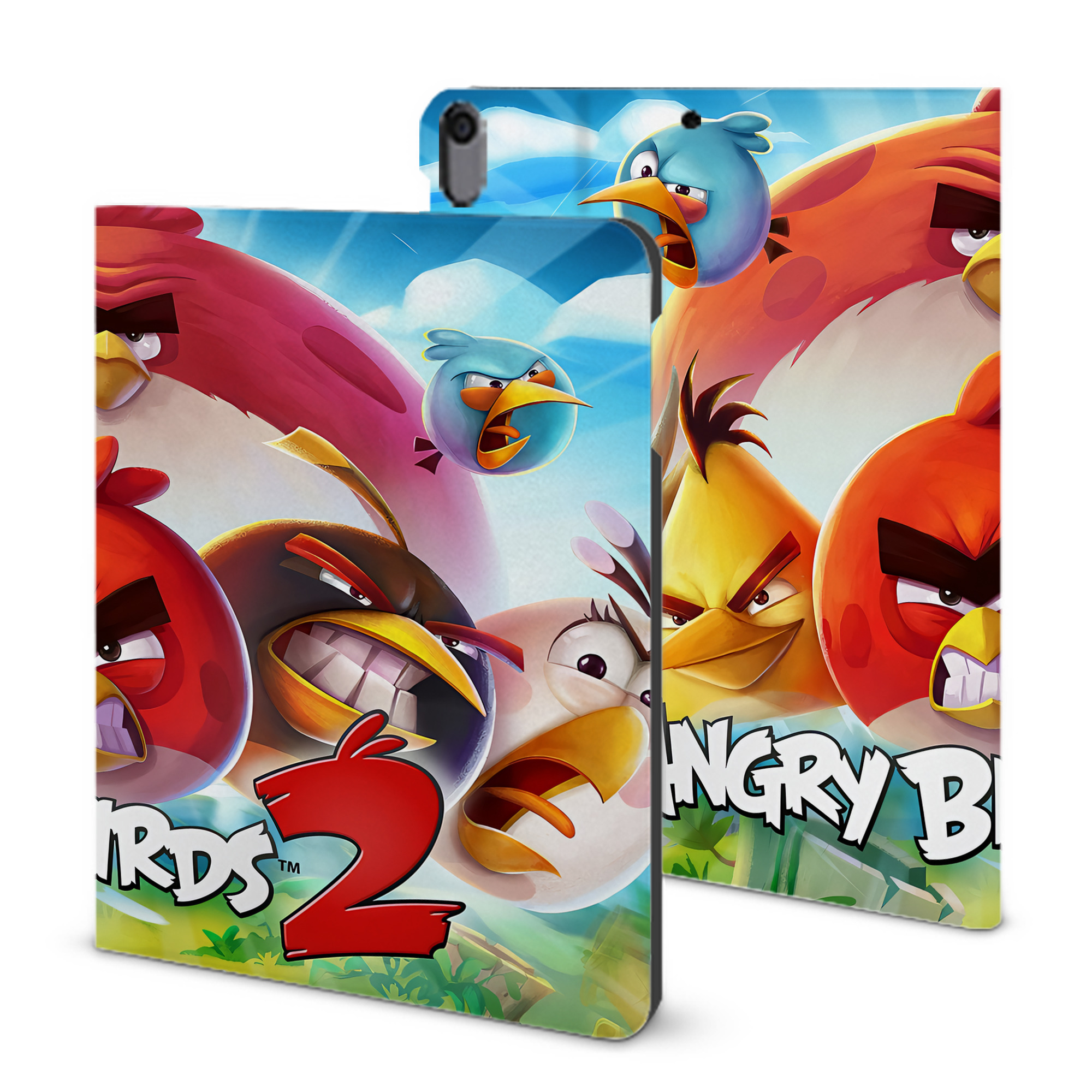 （画像用） Angry Birds アングリーバード IPad ケース ブック型 PUレザー TPU 耐衝撃 軽量 薄型 ペン収納なし 全面保護 IPad 各モデル対応